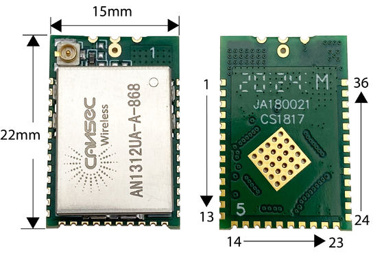 TI CC1312 IoT AES 256 บิตโมดูลกิกะเฮิรตซ์ย่อย 434/470/868/915 เมกะเฮิร์ตซ์ 13dBm TX พลังงาน