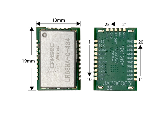 Cansec Wireless LR68NA-C SEMTECH LLCC68 Long Range Lora Module Smart Home IoT Solution 434M//868M/915M สับ-1 กิโลกรัม