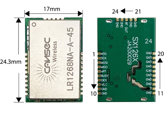 ไม่มีเสาอากาศ Lora โมดูลไร้สายใช้พลังงานต่ำ Iot ขนาดเล็ก