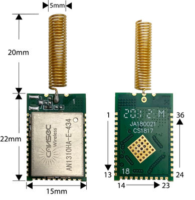 13dBm 1uA Cc1310 โมดูล Lora 868mhz ไร้สาย RF Soc Ti Module